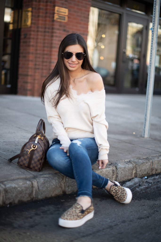 Lace Trim Sweater Under $30 – tnstyled